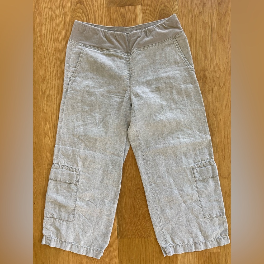 Eileen Fisher cropped linen pants size xs